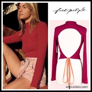 FREE PEOPLE BOHO CROP TOP SIZE SMALL CROPPED BOHEMIAN OPEN TIE BACK TEE A2C
